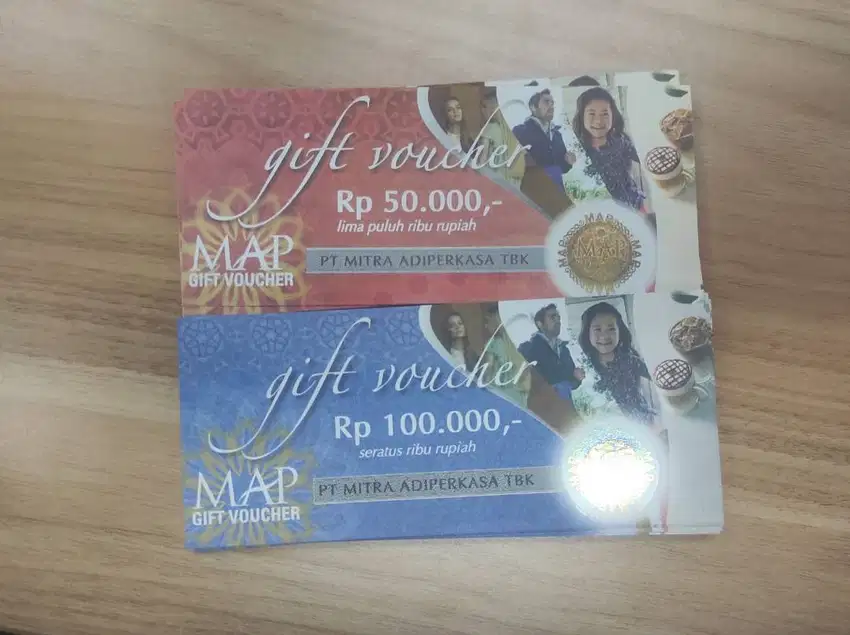 Jual Voucher MAP Pecahan Rp. 50.000 dan Rp. 100.000 = Rp. 5.200.000