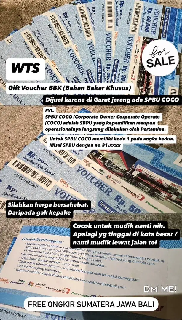 Gift Voucher BBK Bahan Bakar Khusus - Voucher Pertamina