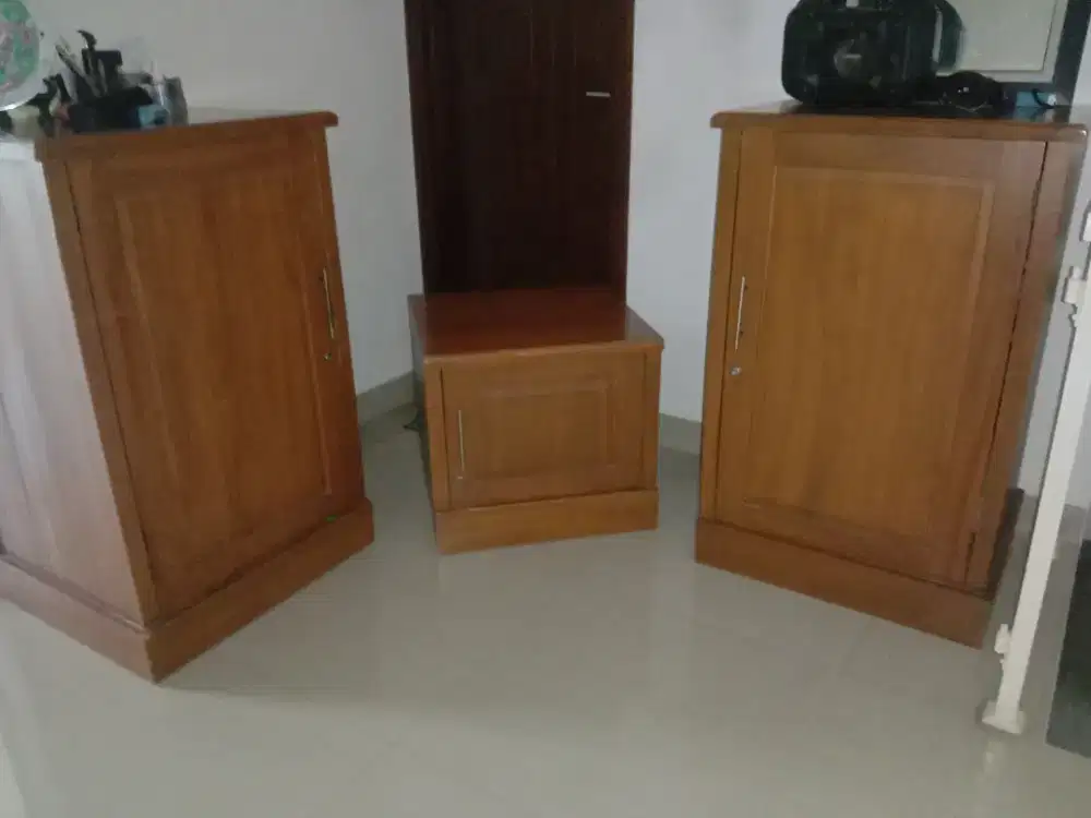 jual bufet kayu 1 set 3 pcs