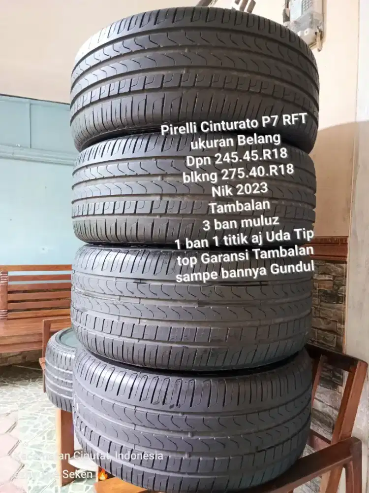 Jual Ban mobil R18 RFT  ad 4pc Pirelli  245.45.R18 sama 275.40.R18