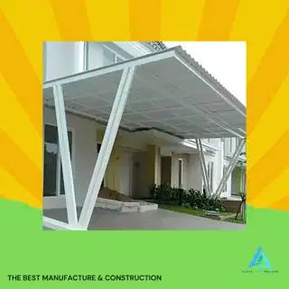 Pembuatan Kanopi Atap Alderon 10 MM