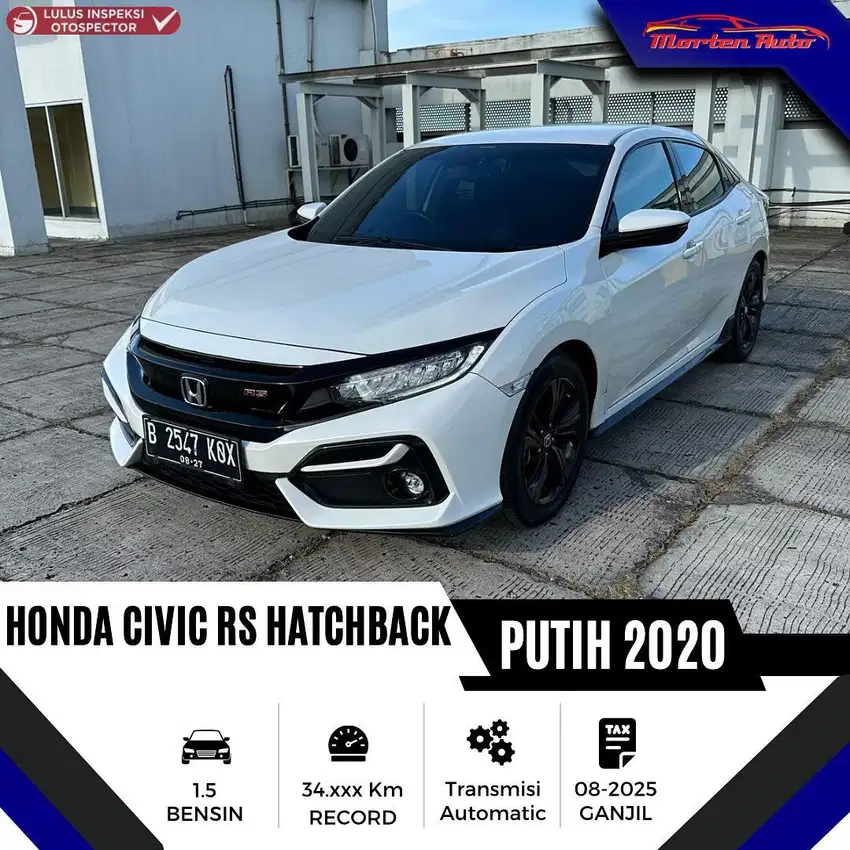 Honda Civic RS Hatchback 1.5 AT Tahun 2020 Km 34 Rb Record