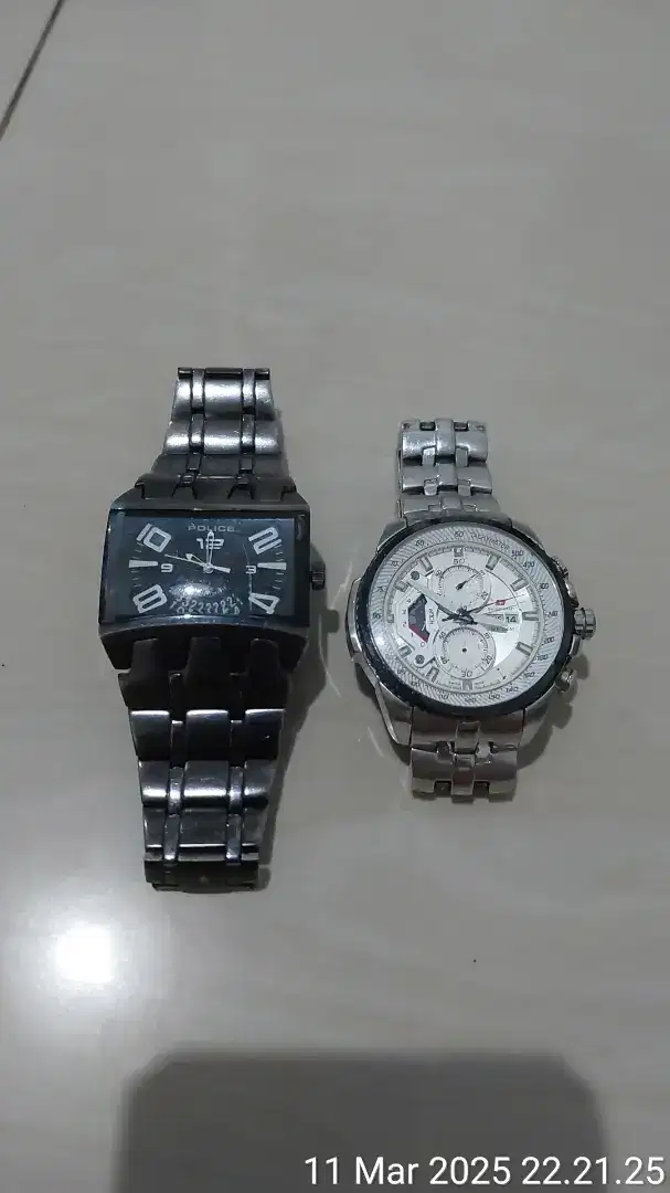 Borongan jam tangan swiss army dan police