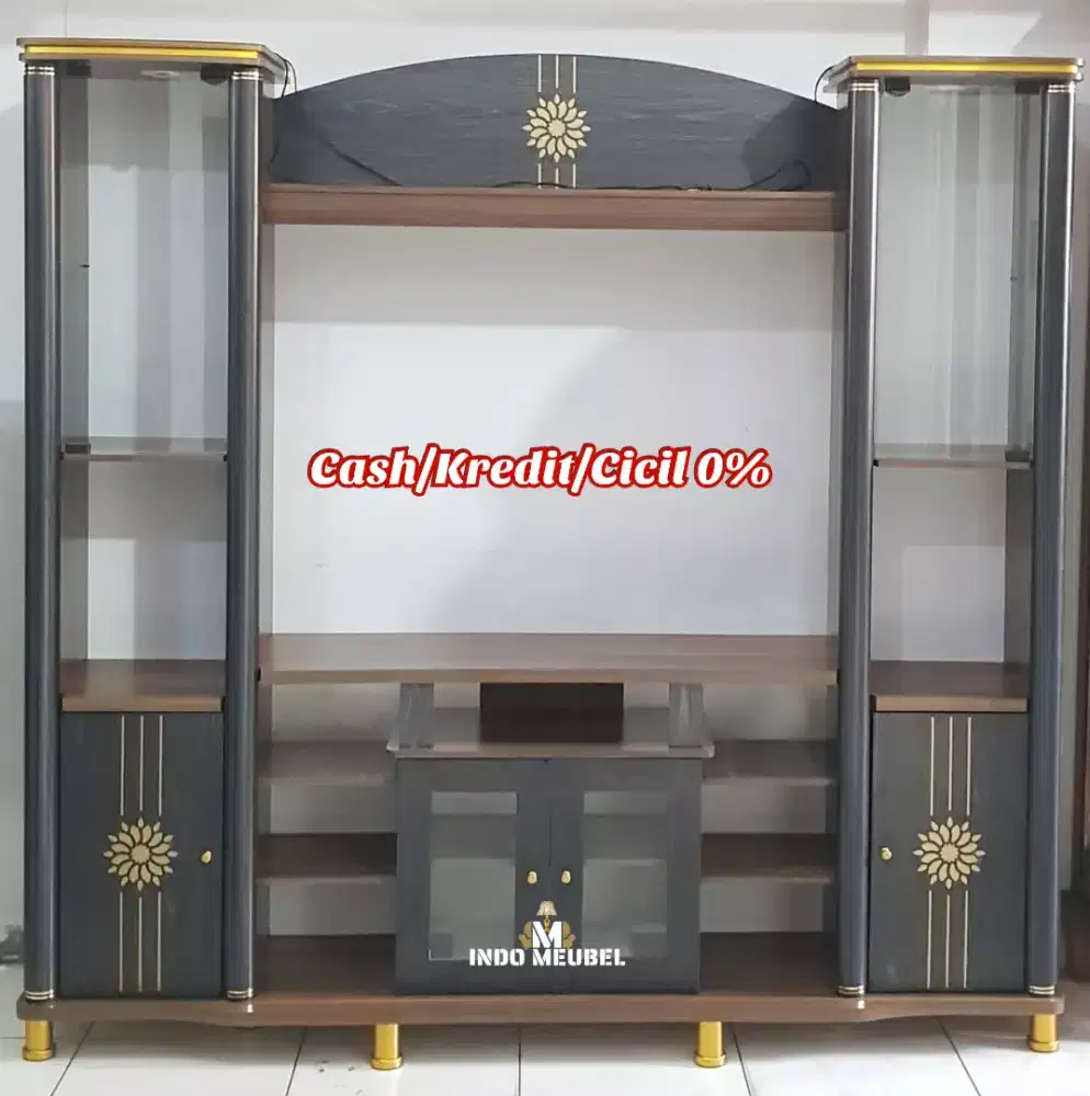 LEMARI HIAS BUFFET TV LIST GOLD NEW MODERN KEKINIAN