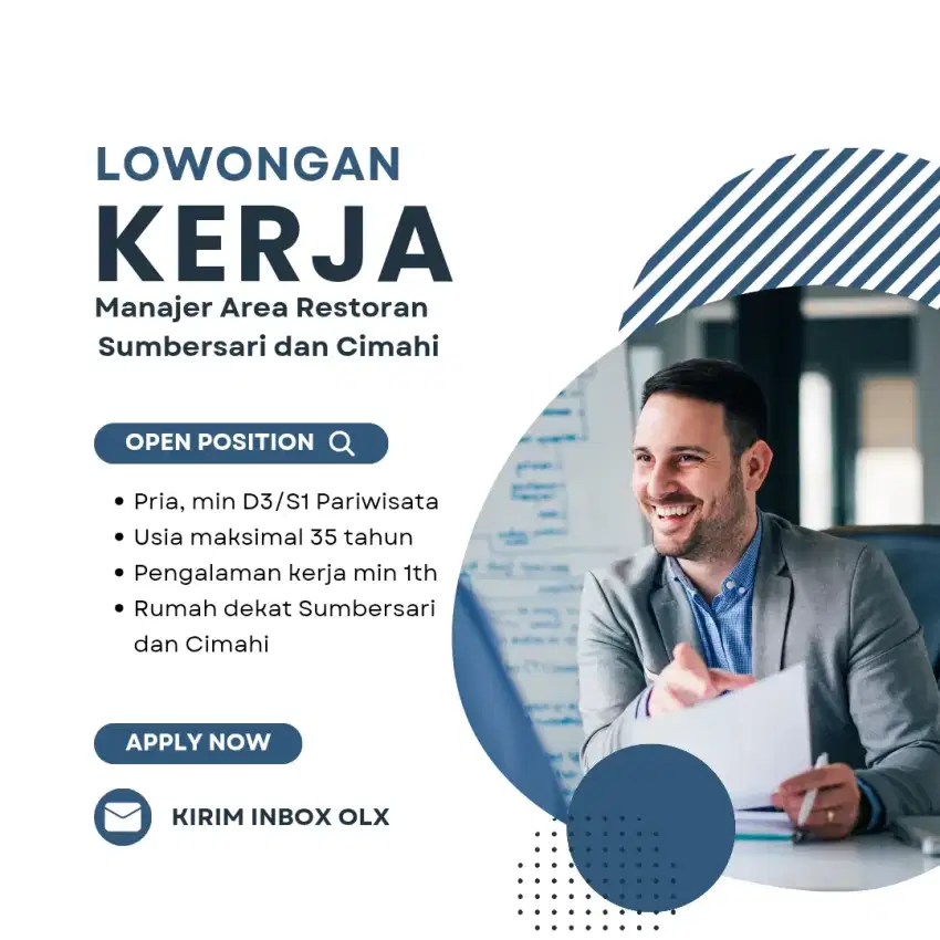 Cari Manajer Area Resto Sumbersari & Cimahi