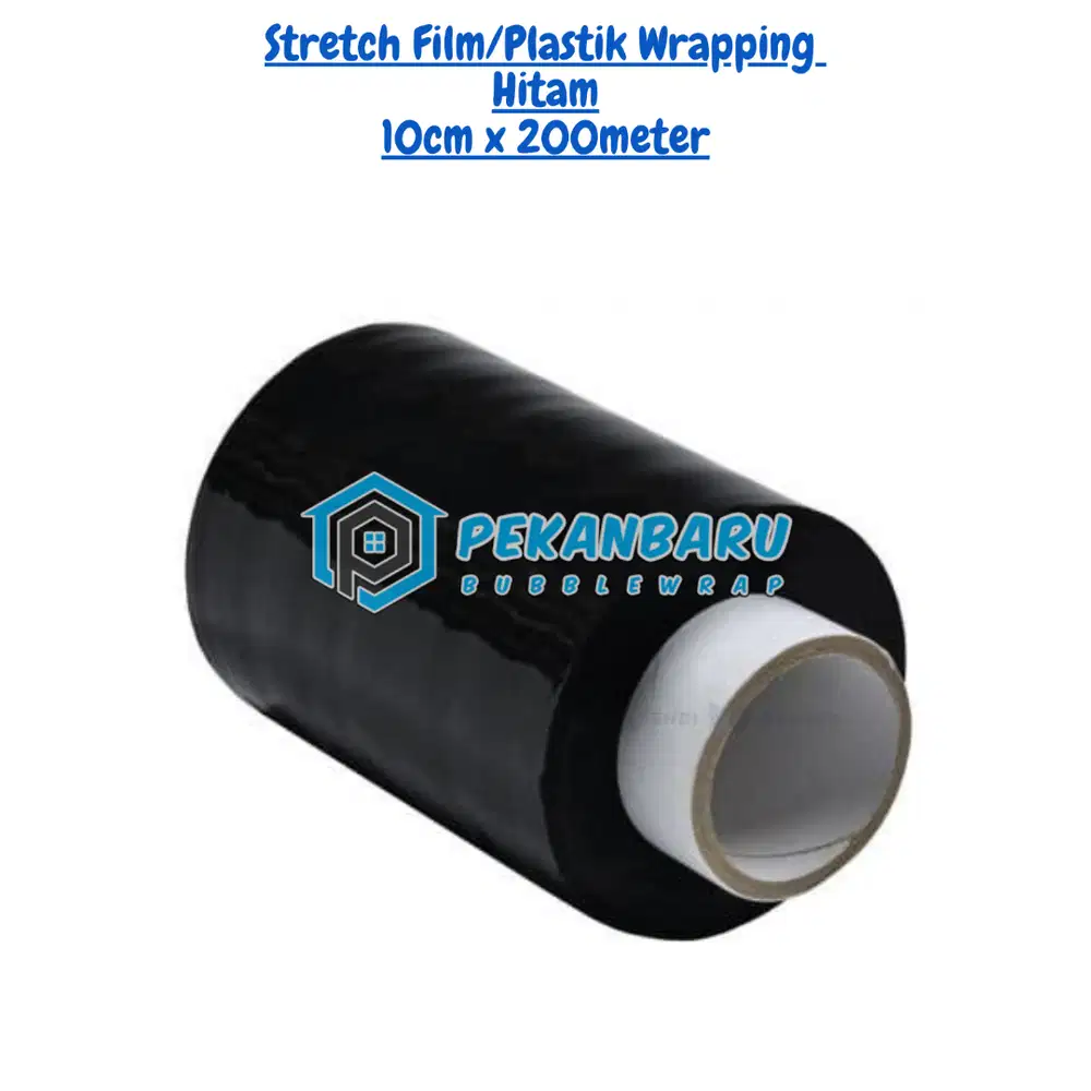 Plastik Wrapping / Stretch Film Hitam 10cm x 200meter di Pekanbaru