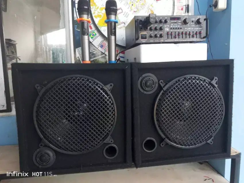 Sound system karaoke 12 in mic wirless