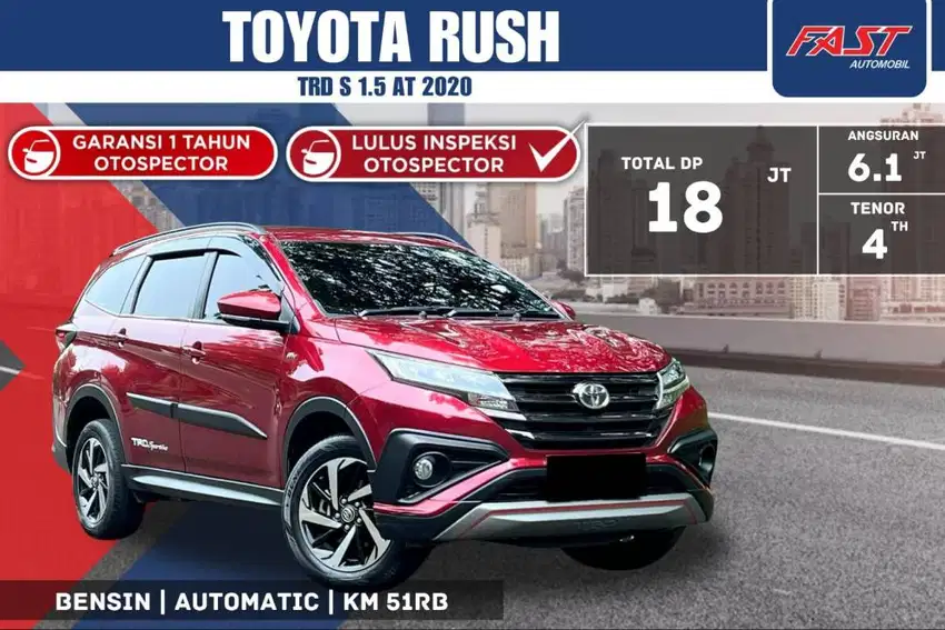 TOYOTA RUSH TRD S 2020 1.5 AT LOW KM.51RB & PAJAK PANJANG #F6ST