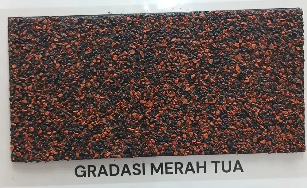 Atap bali bitumen gradasi merah tua