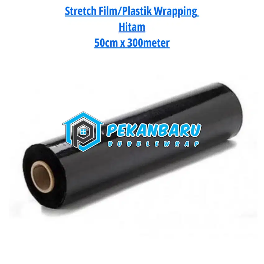 Plastik Wrapping / Stretch Film Hitam 50cm x 300meter di Pekanbaru
