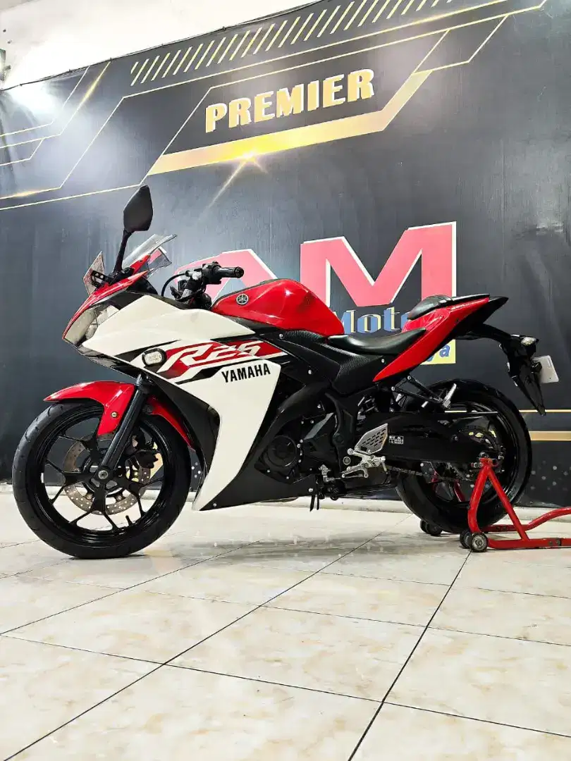 Yamaha R25 FI TH 2014 Merah Putih odo 11rb siap pakai otw riding