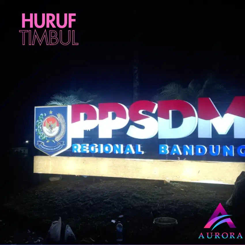 Huruf Timbul Custom