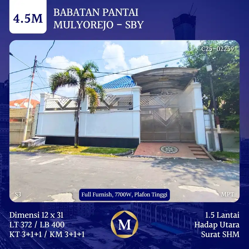 SIAP HUNI! JUAL RUMAH BABATAN PANTAI PERUMAHAN SURABAYA TERANG FURNISH