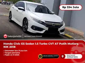 [ LOW KM 31RB ] Honda Civic ES Sedan 1.5 TC Turbo AT Putih 2018 2019