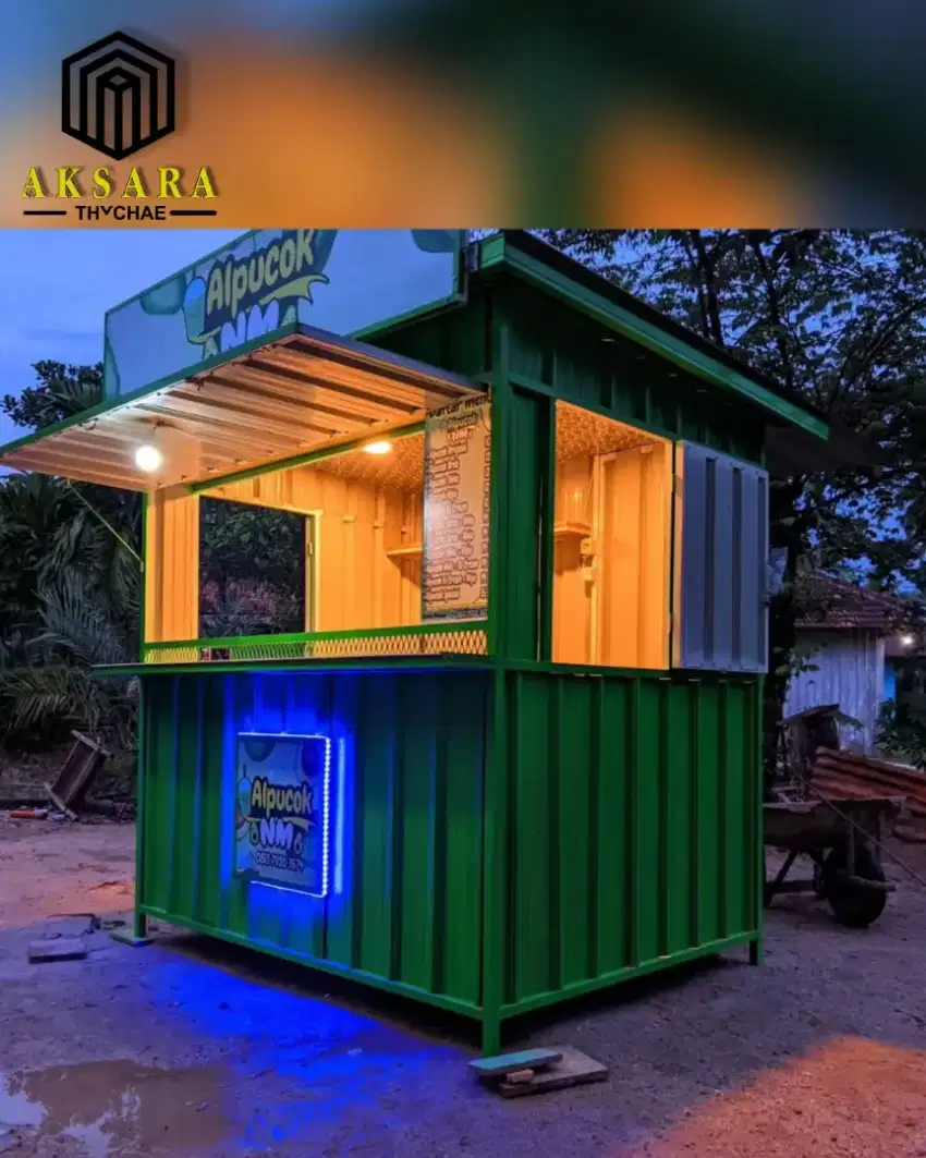 BOOTH CONTAINER CUSTOM / BOOTH SEMI CONTAINER / CONTAINER USAHA CUSTOM