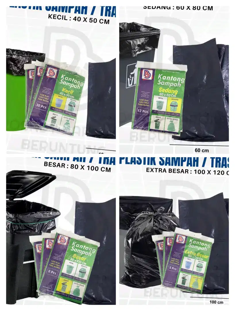 Kantong Plastik Sampah Premium S M L XL 1 Dus