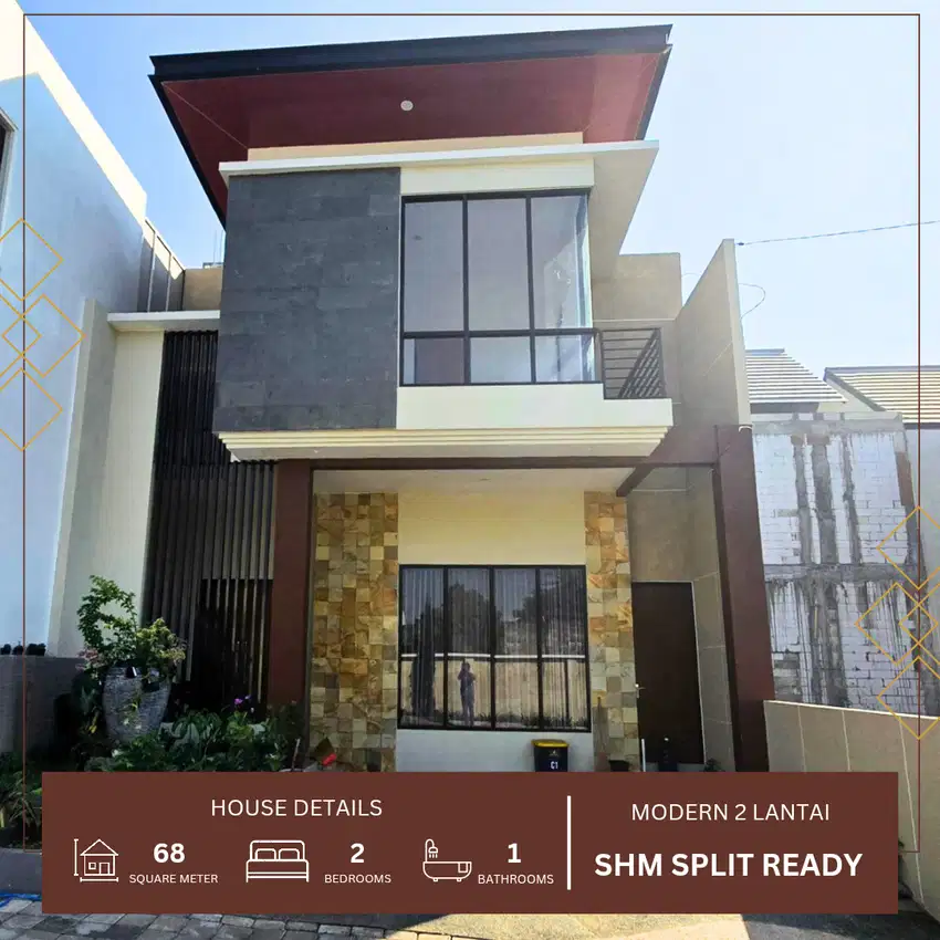 Rumah modern 2 lantai bandulan kota malang