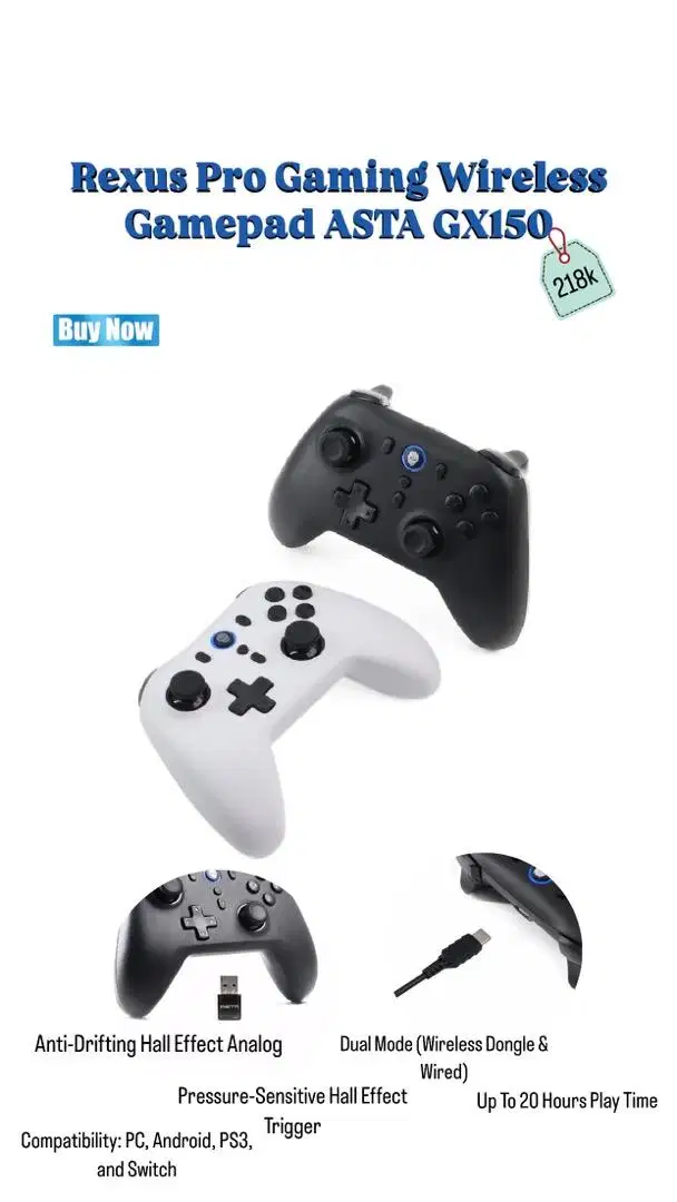 gamepad rexus GX150