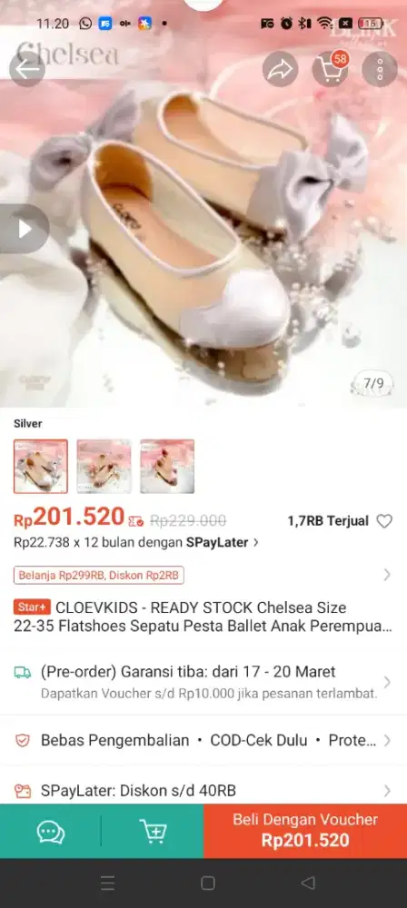 SEPATU PESTA BALLET ANAK PEREMPUAN - CLOEVKIDS