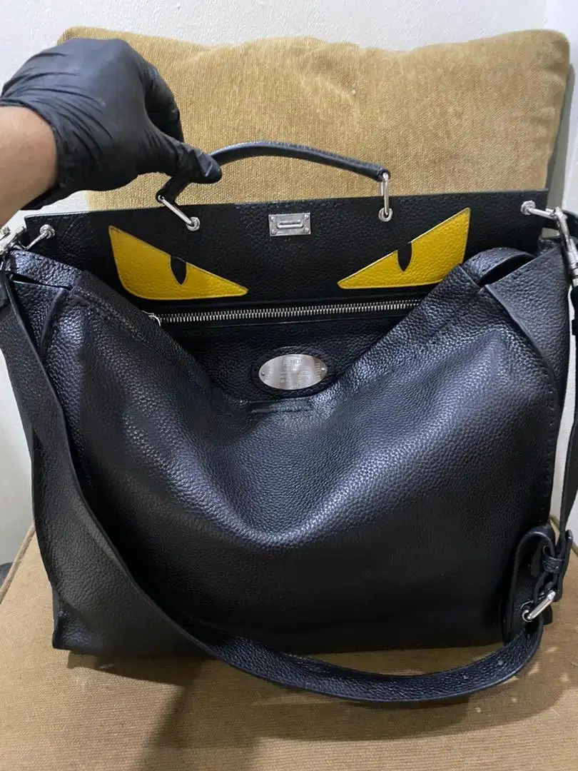 Tas fendi selleria peekaboo monster good black leather net price