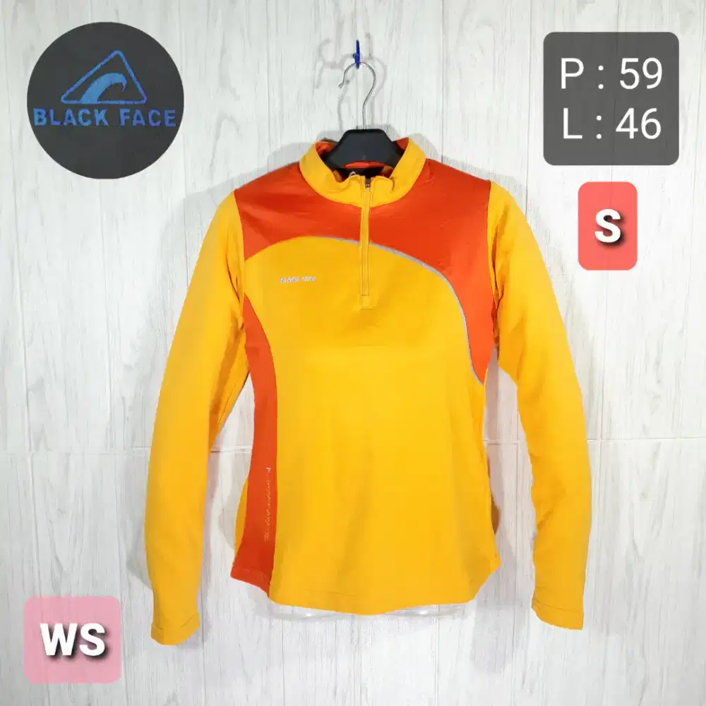 Baju Kaos Baselayer Wanita Cewek BLACK FACE Warm Polar Second Original