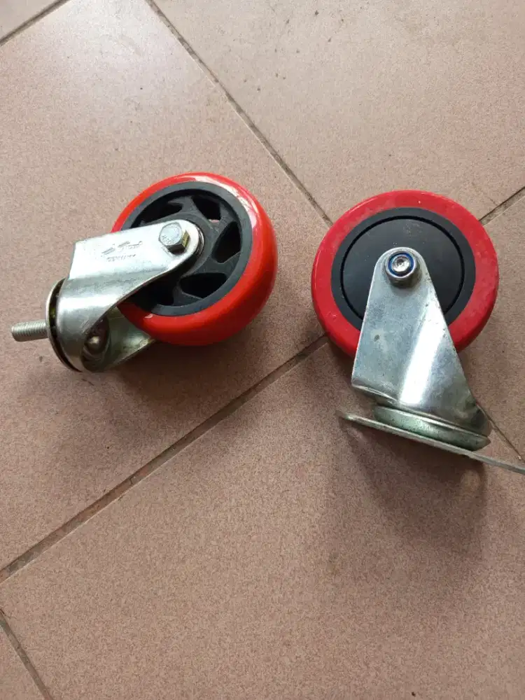 Roda pu merah merek xander made in germany