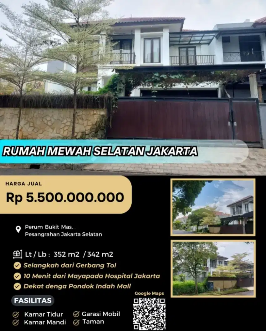 Dijual Rumah Bukit Mas Pesanggrahan