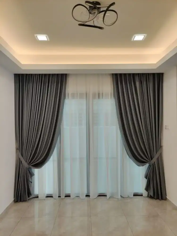 Pasang gordyn gorden murah vertikal roll blind jasa wallpaper dinding