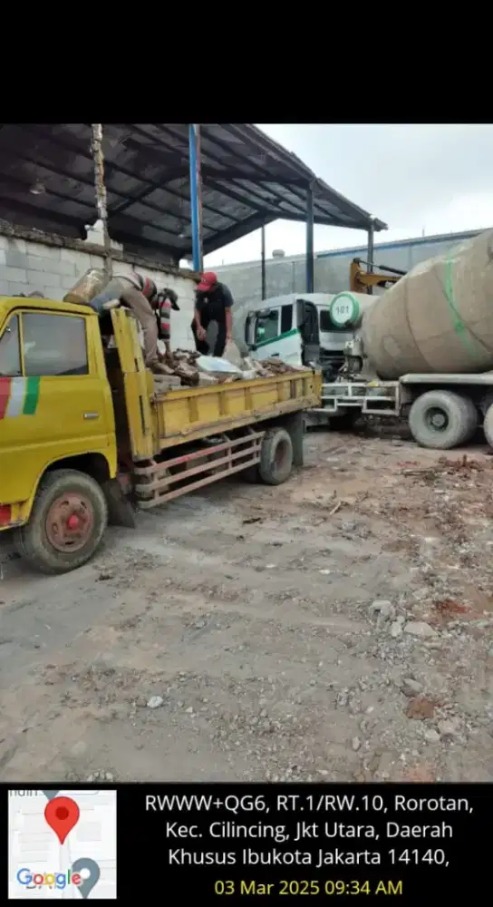 Urugan meterial puing ,tanah