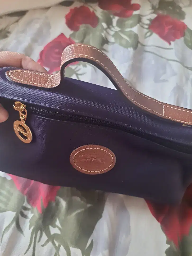 Long champ pouch purple original