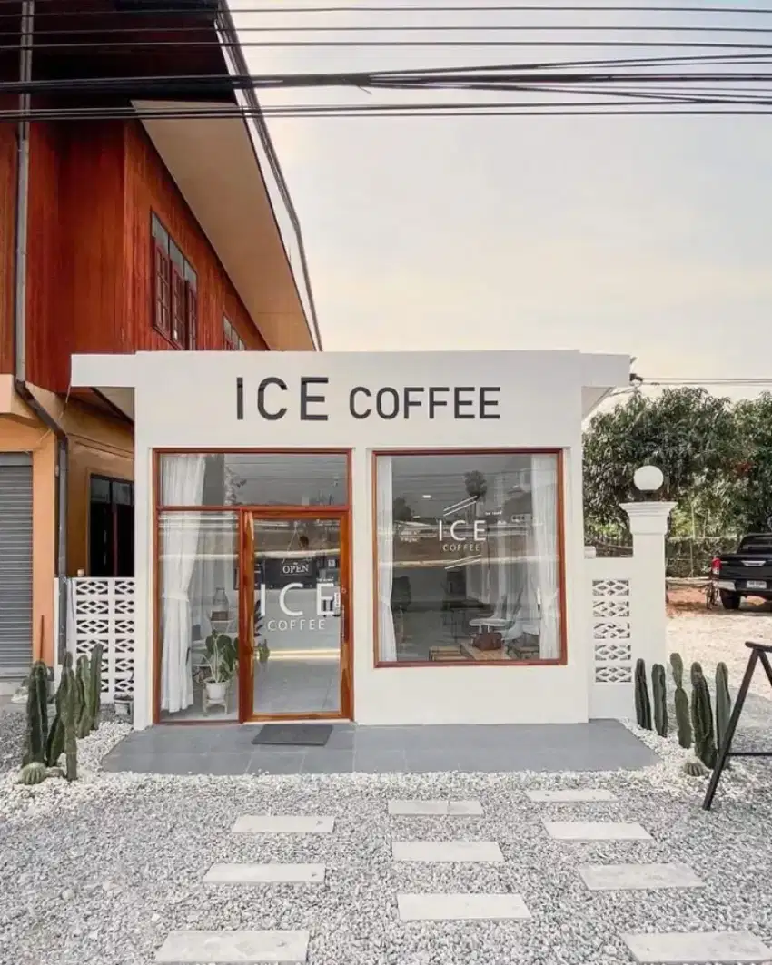 cafe mini permanen bahan batako
