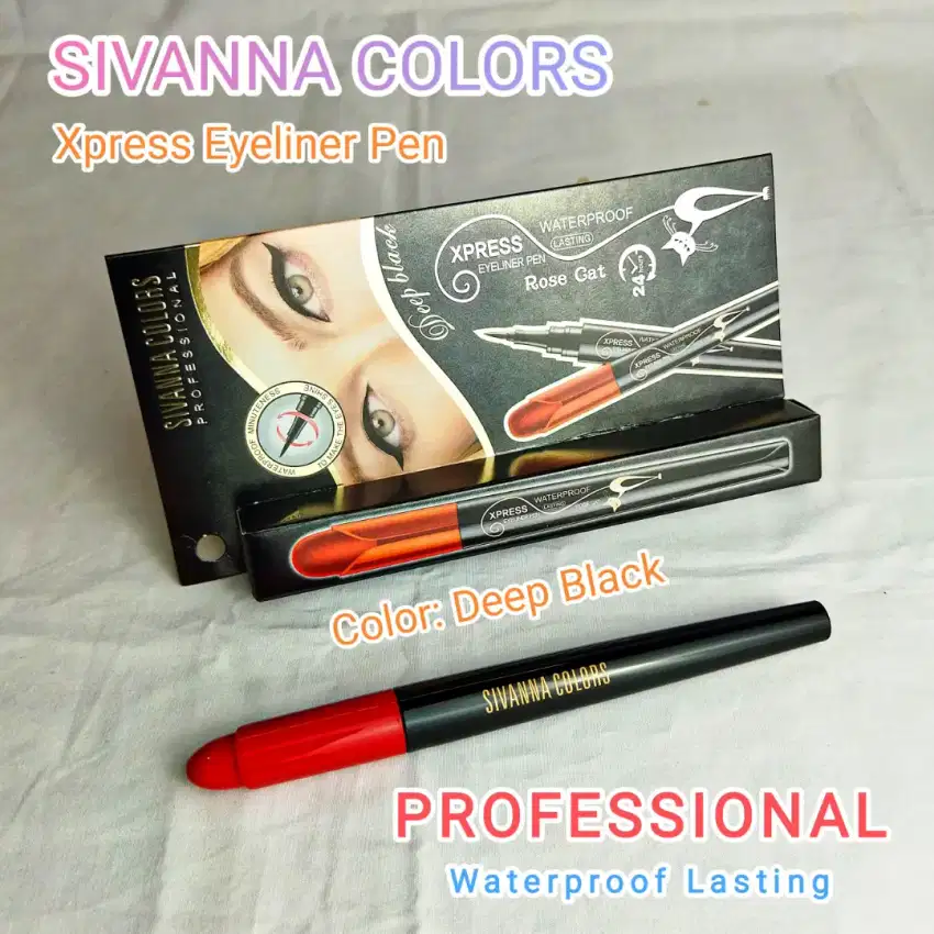 Sivanna Colors Xpress Eyeliner Deep Black Waterproof 24H