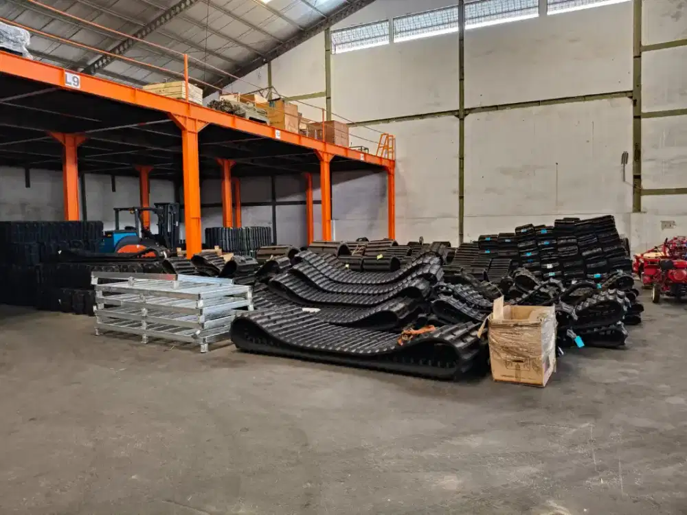 jual rubber tracks pad shoe excavator