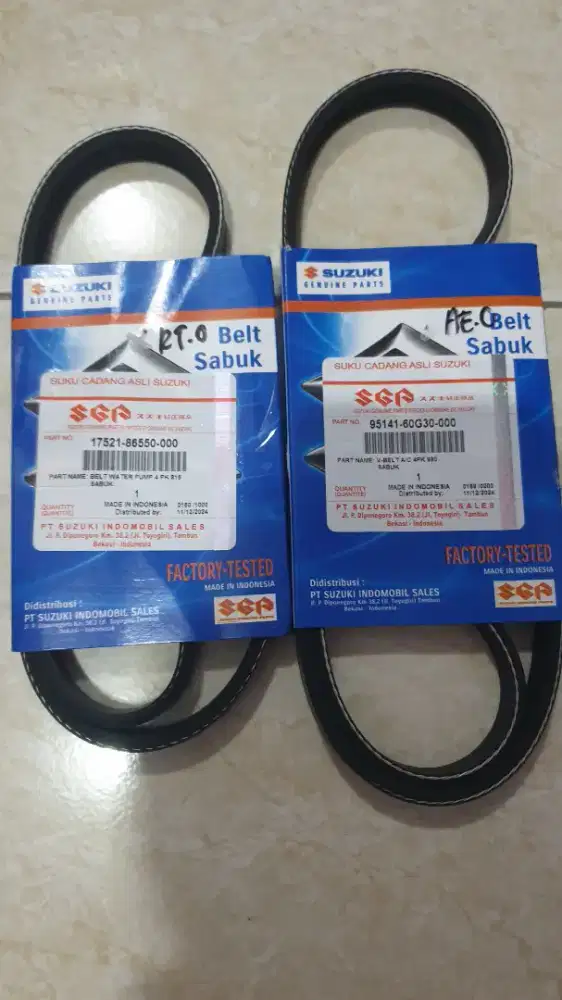Belt Water Pump 4PK815 dan V-Belt AC 4PK990 (Baleno OLD) ori SGP