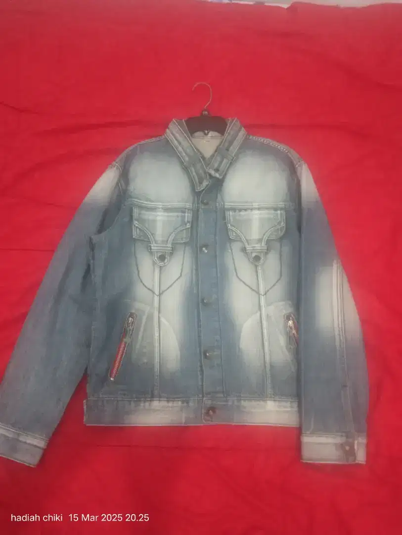 90's style Cony Cuny Wash Denim studded jacket Size XL