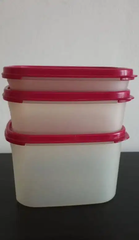 Tempat makan bewarna merah (Brand Tupperware) Mint