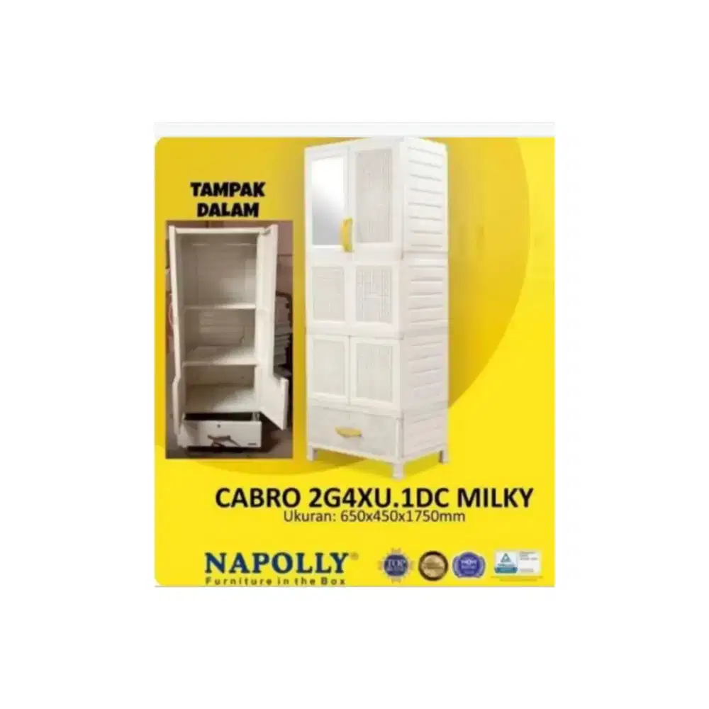 Lemari pakaian Napolly Milky