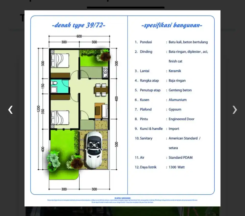 Turun harga Dijual rumah 1 lantai perum The River bogor parung panjang