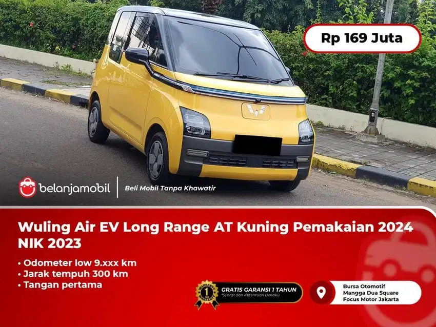 LOW KM.9RB !! WULING AIR EV LONG RANGE 2023 / 2024 KUNING