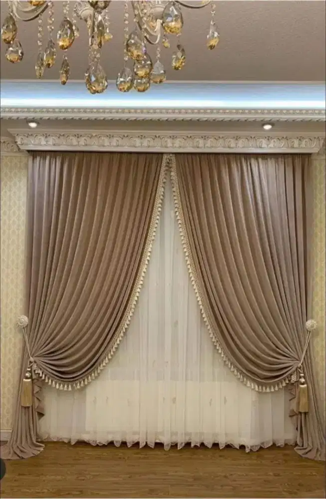 Pasang gordyn gorden murah vertikal roll blind jasa wallpaper dinding