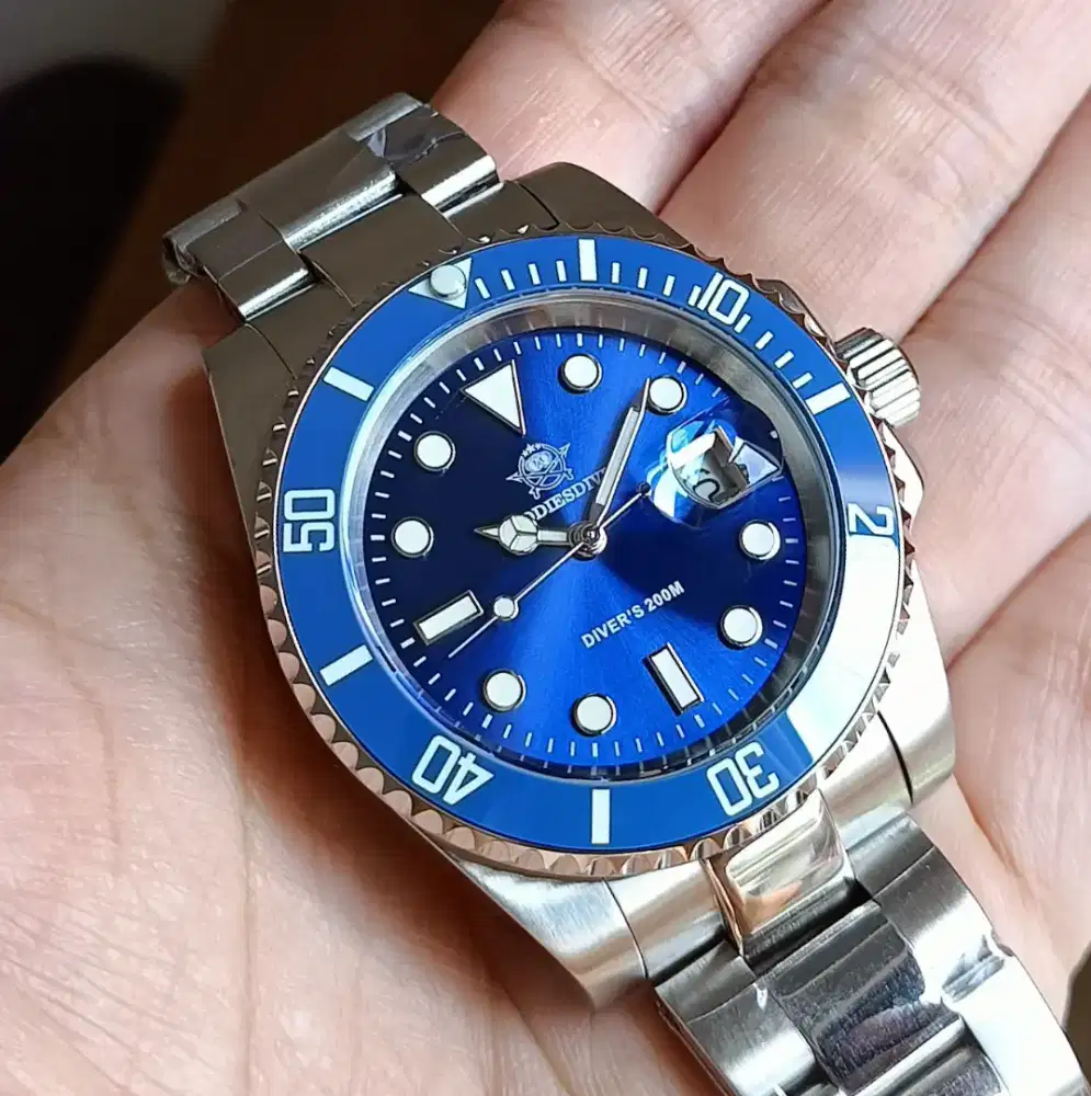 Jam Addiesdive Submariner Diver 200m Blue Original
