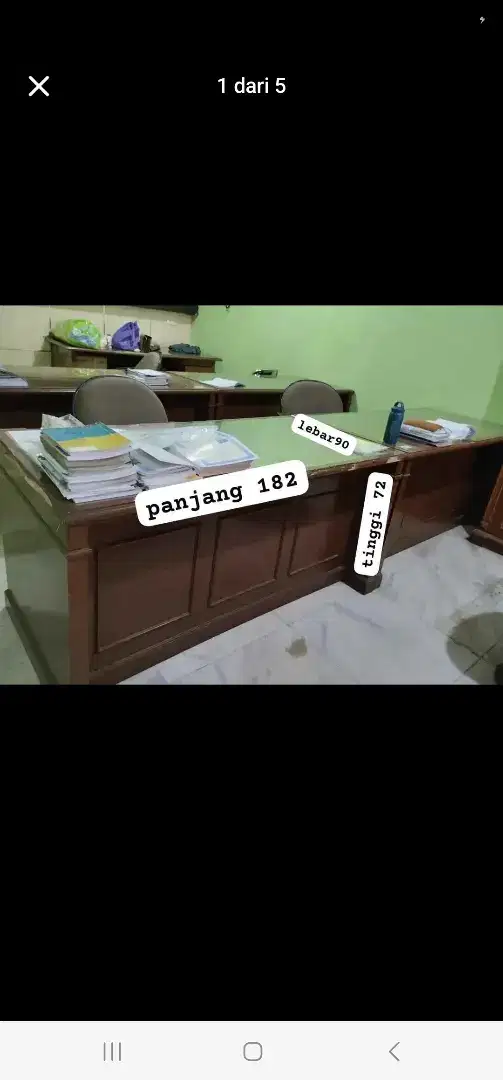 Meja direksi solid 1 biro
