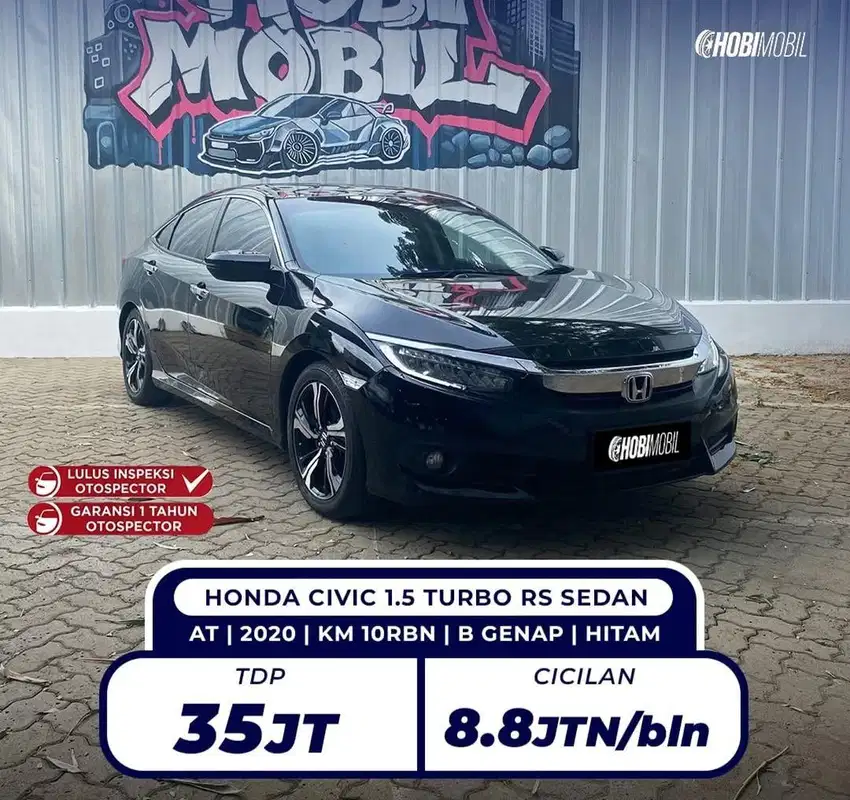 TERMURAH FREE ANGSR DP 35JT CIVIC TURBO RS SEDAN MATIC 2021 (HBM)