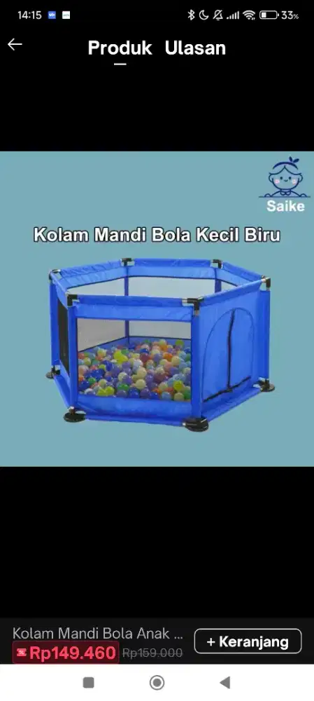 Kolam biru tanda bola