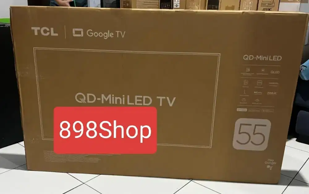 TCL TV 55 Mini LED Google TV Android 12 UHD 4K Digital TV 144Hz Resmi