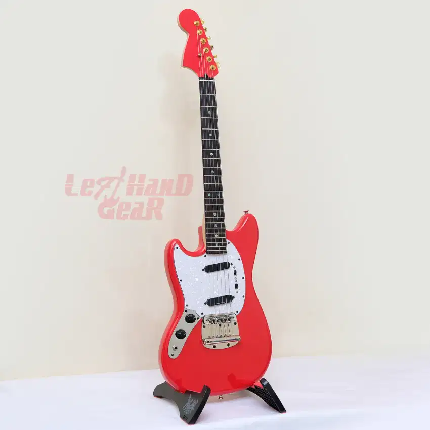 Custom Mustang Fiesta Red Left Handed Gitar Kidal Lefty