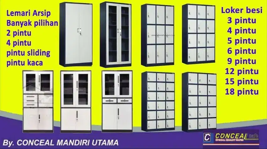 Jual Lemari Arsip besi Locker Loker Besi EL9 Cabinet Conceal Mandiri