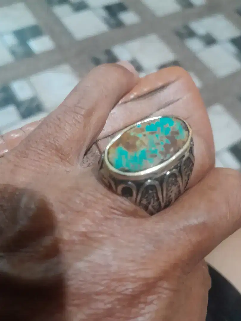 Di jual batu virus persia ring titanium ukir minat wa aja