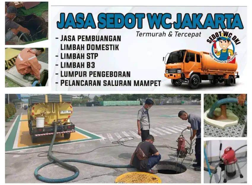 SEDOT WC KURAS LUMPUR TINJA LIMBAH STP & SERVIS SALURAN MAMPET TUNTAS