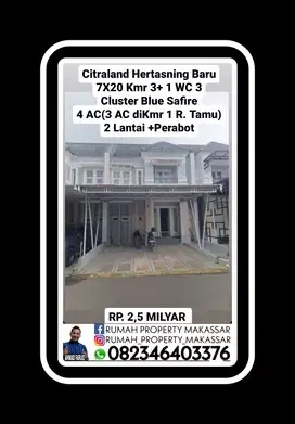 Citraland Hertasning Baru 7X20 Kmr 3+ 1 WC3 Cluster Blue Safire 4AC